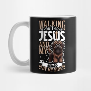 Jesus and dog - Briard Mug